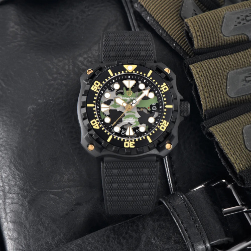 Часы мужские Pagani Design YN009 Black-Camo-0